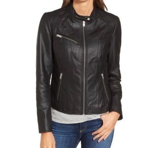 Andrew Marc New York Zip Front Leather Jacket